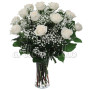 Bouquet di 12 roselline bianche